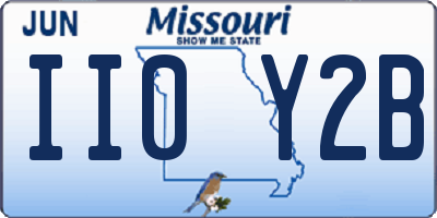 MO license plate II0Y2B