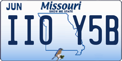 MO license plate II0Y5B