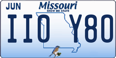 MO license plate II0Y8O