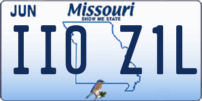 MO license plate II0Z1L