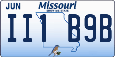 MO license plate II1B9B