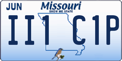 MO license plate II1C1P