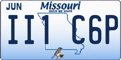 MO license plate II1C6P