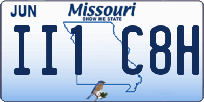 MO license plate II1C8H