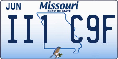 MO license plate II1C9F