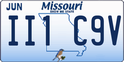 MO license plate II1C9V
