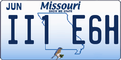 MO license plate II1E6H