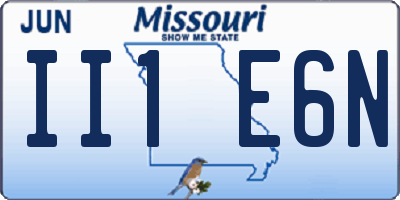 MO license plate II1E6N