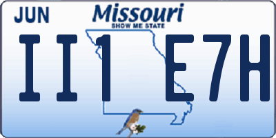 MO license plate II1E7H