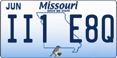 MO license plate II1E8Q