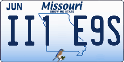 MO license plate II1E9S