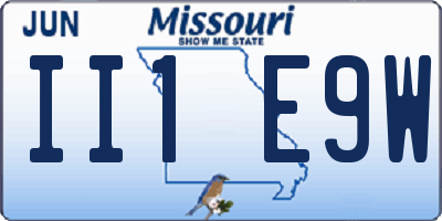 MO license plate II1E9W