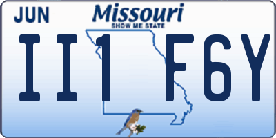 MO license plate II1F6Y