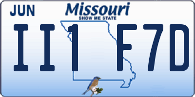 MO license plate II1F7D