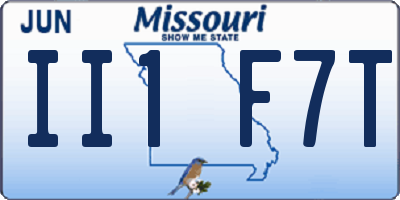 MO license plate II1F7T