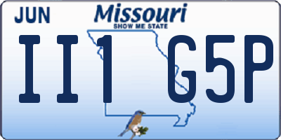 MO license plate II1G5P