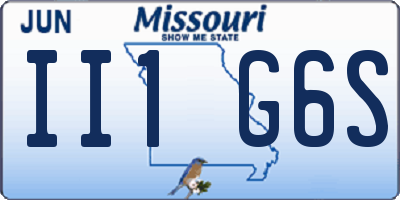 MO license plate II1G6S