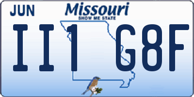 MO license plate II1G8F