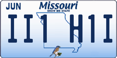 MO license plate II1H1I