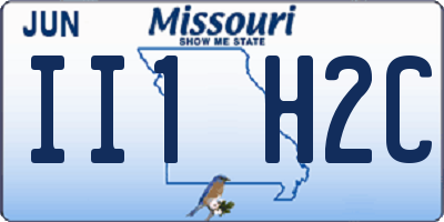 MO license plate II1H2C