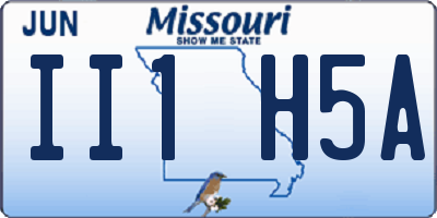 MO license plate II1H5A