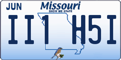 MO license plate II1H5I