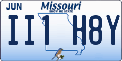 MO license plate II1H8Y