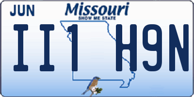 MO license plate II1H9N