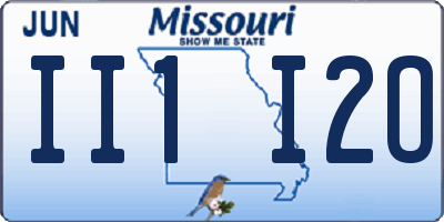MO license plate II1I2O
