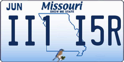 MO license plate II1I5R