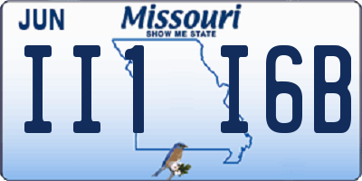 MO license plate II1I6B
