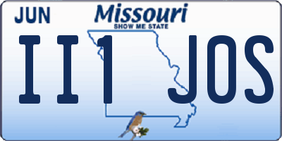 MO license plate II1J0S