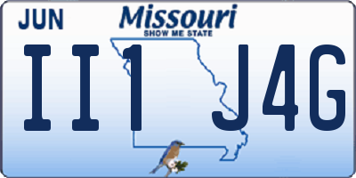 MO license plate II1J4G