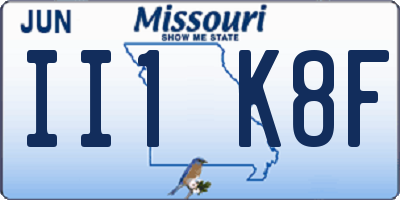 MO license plate II1K8F