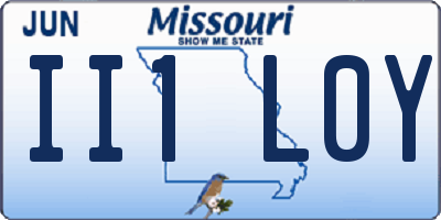 MO license plate II1L0Y