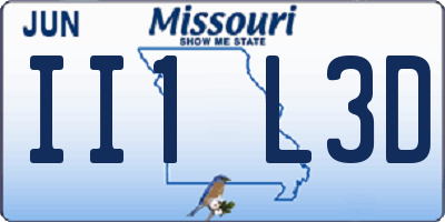 MO license plate II1L3D