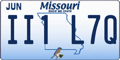 MO license plate II1L7Q