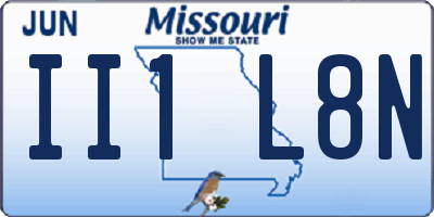 MO license plate II1L8N