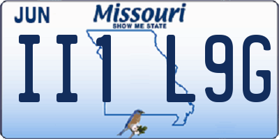 MO license plate II1L9G