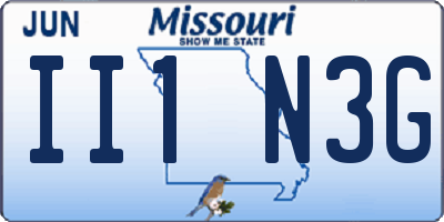MO license plate II1N3G