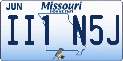 MO license plate II1N5J