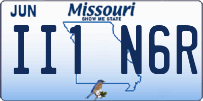 MO license plate II1N6R