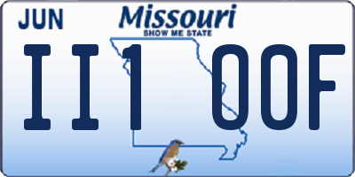 MO license plate II1O0F