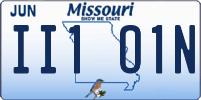 MO license plate II1O1N