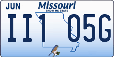MO license plate II1O5G