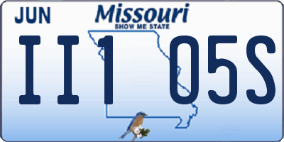 MO license plate II1O5S