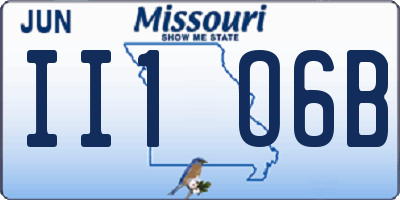 MO license plate II1O6B