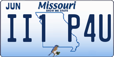 MO license plate II1P4U