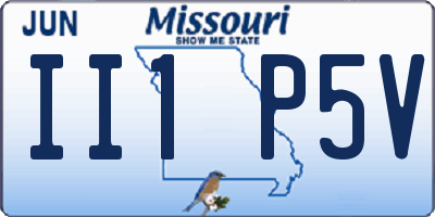 MO license plate II1P5V