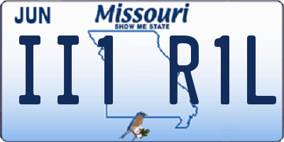 MO license plate II1R1L